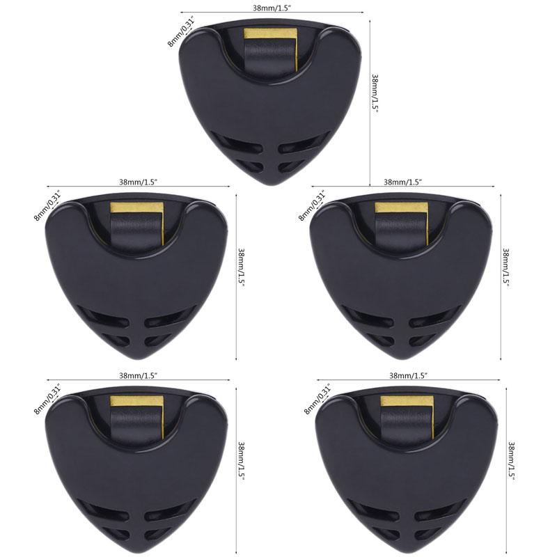 1/5/10Pcs Guitar Pick Holder Plastic Plectrum Case Mediator Quick Storage Self Adhesive Triangle Shape