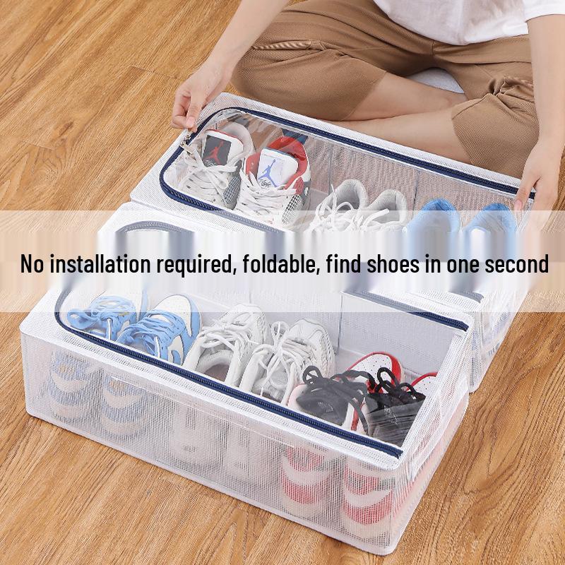 Steel Frame Waterproof Clothes Storage Box - Large Transparent Moisture-Proof Organizer for Quilts