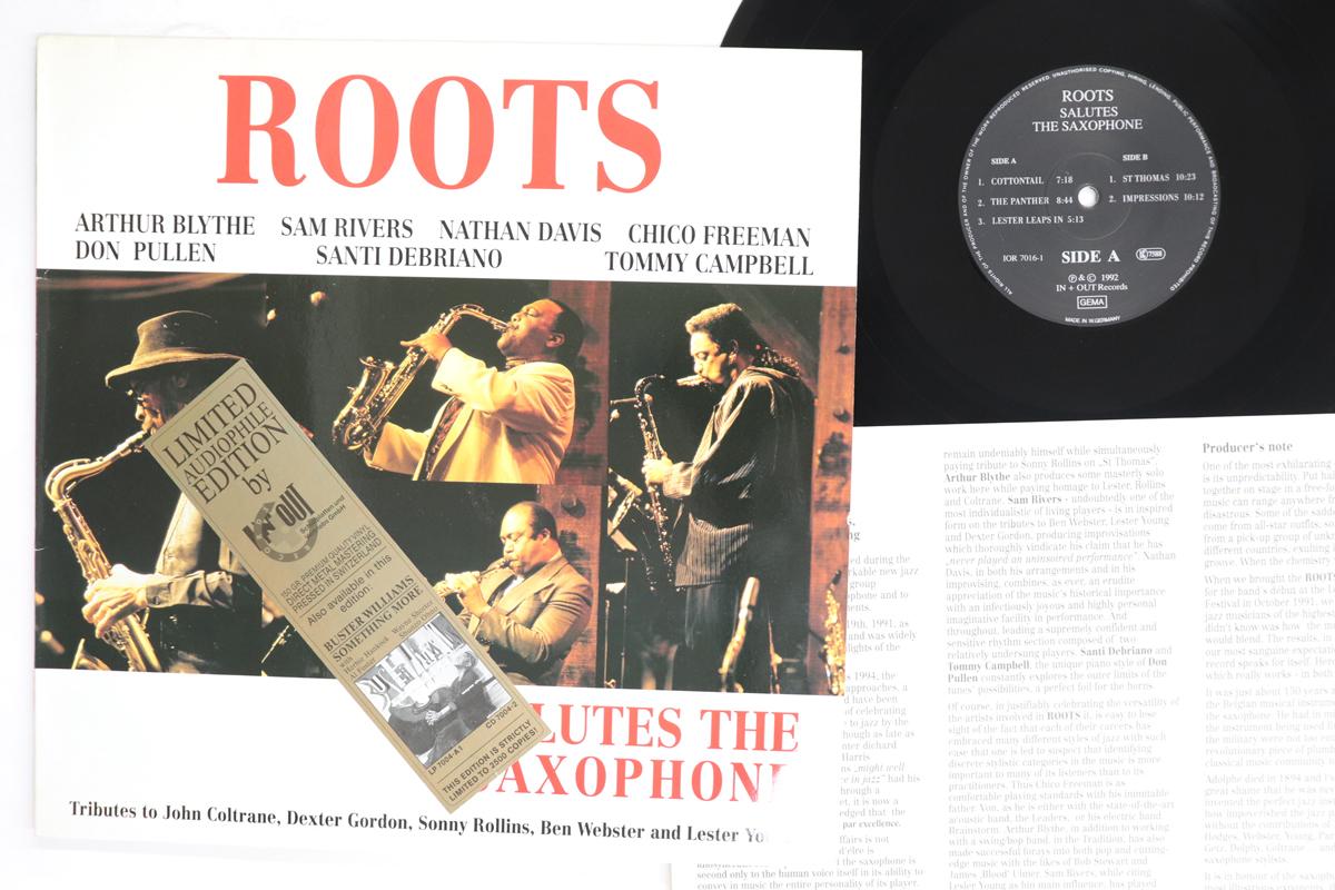 LP Record ROOTS  Salutes The Saxophone  Tributes To IOR70161 INOUT 1992 Germany Jazz Used