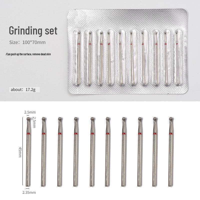 Russian Style Manicure Tool Set with Diamond & Tungsten Steel Grinding Heads