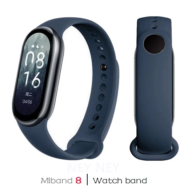Sportarmband für Mi Band 8-8 NFC Ersatz miband9/8 Silikonarmband wasserdicht Uhrenarmbänder smart mi band 9 Zubehör