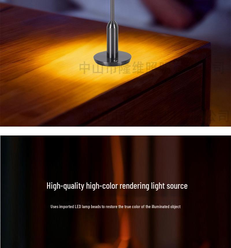 European Style LED Rechargeable Table Lamp - Decorative Night Light for Restaurant & Speakeasy Bars