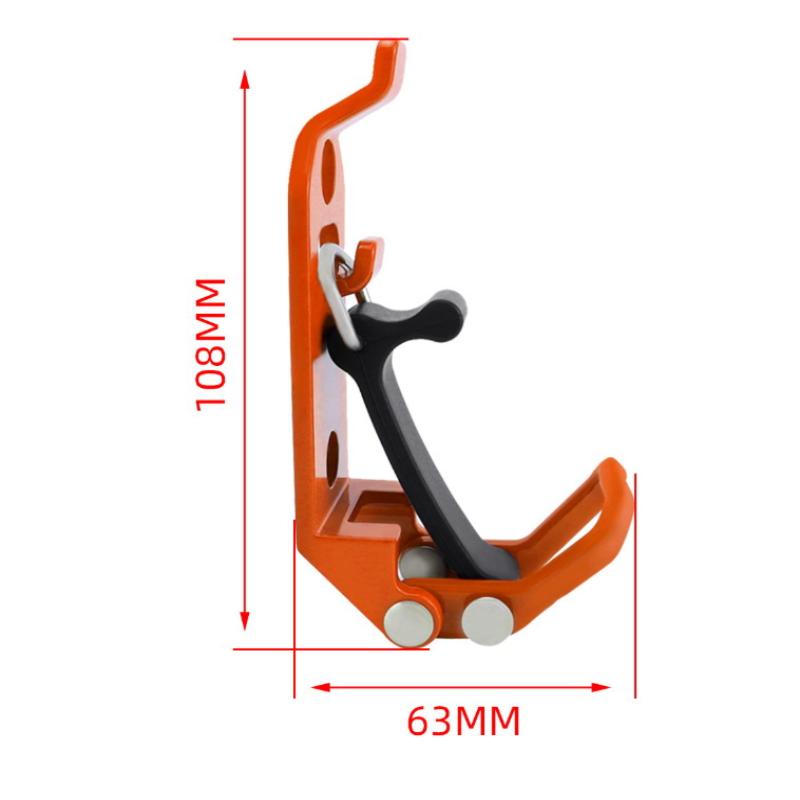 1Pair Roof Rack Shovel Mount Set Metal Rubber Clamps Quick Release Bracket Car Accessories