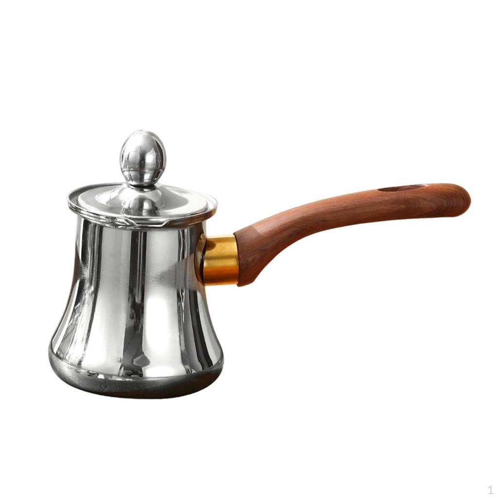 Coffee Pot Butter Melter Comfortable Grip Kitchen Essential for Gas Stoves with Handle Chocolate