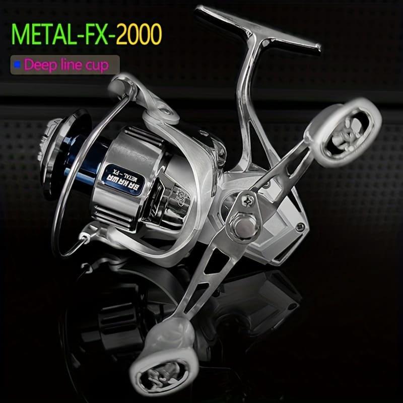 Stainless Steel Bearings Rust-proof Spinning Reel Full Metal Rocker Arm 5.2:1 Gear Ratio Suitable for Both Saltwater and Freshwater Fishing Reels