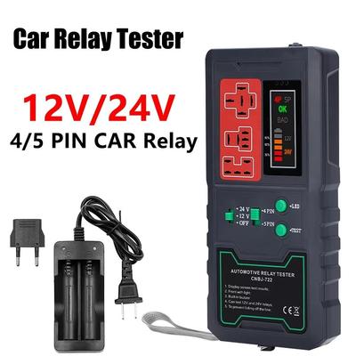 12V 24V Car Relay Tester LED Display Universal Auto Battery Checker Portable with Lighting Alternator Analyzer Diagnostic Tool