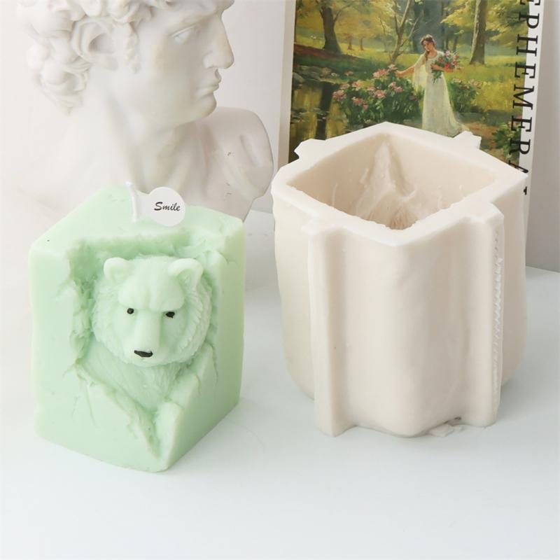 3D Animal Shaped Candle Mold Aromatherapy Soap Mould Resin Epoxy Mould Plaster Ornament for Birthdays and Festivals