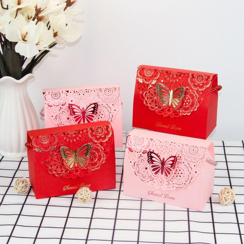 Multicolor Ausschnitt Schmetterling Candy Box Papier Box Hochzeit Geschenk Verpackung Box Baby Dusche