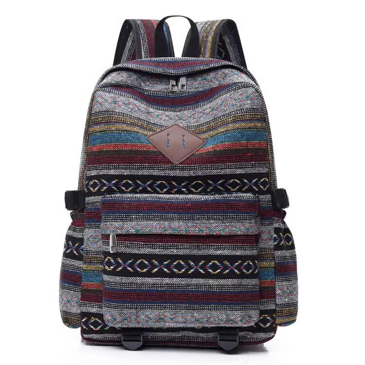 Schultaschenins Vintage Mode Campus Schultasche Weiblich Ethnisch Stil High School Schüler Mittelschule Rucksack Vielseitiger Freizeitrucksack