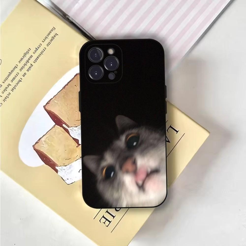 Pet Cat Funny memes Phone Case For iPhone 16,15,14,13,12,11,Pro,X,XS,Max,XR,Plus,Mini Soft Black Cover