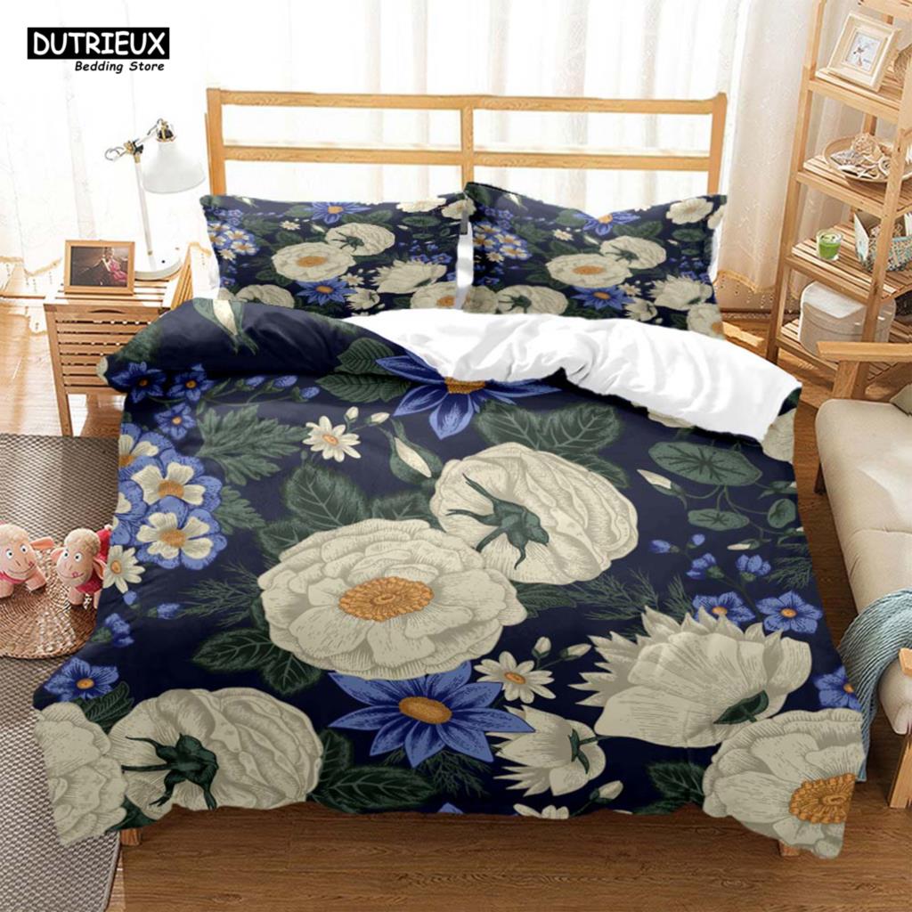 Plant Flowers Digital Print Polyester Bedding Sets Child Kids Covers Boys Duvet Cover Set For Teens Bedding Set