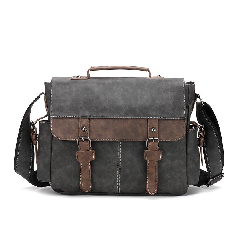 LIDU Men's Vintage Multi-functional Messenger Bag