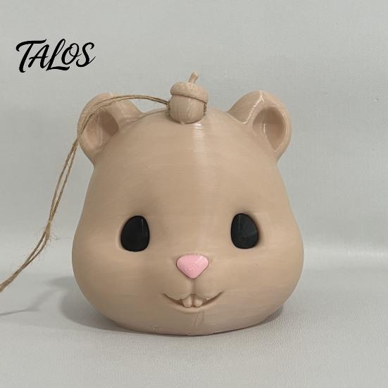 Wildlife Observation Tool Mouse Head Squirrel Feeder, Funny Animal Face Outdoor Durable Food Holder Hanging Feeding Station for Garden Backyard Patio
