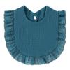 Ruffled Pure Cotton Baby Bibs with Lace Trim