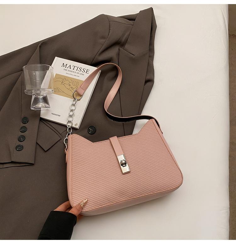 Premium bag 2025 new trendy women's bag spring and summer simple and versatile commuter shoulder bag texture niche underarm bag