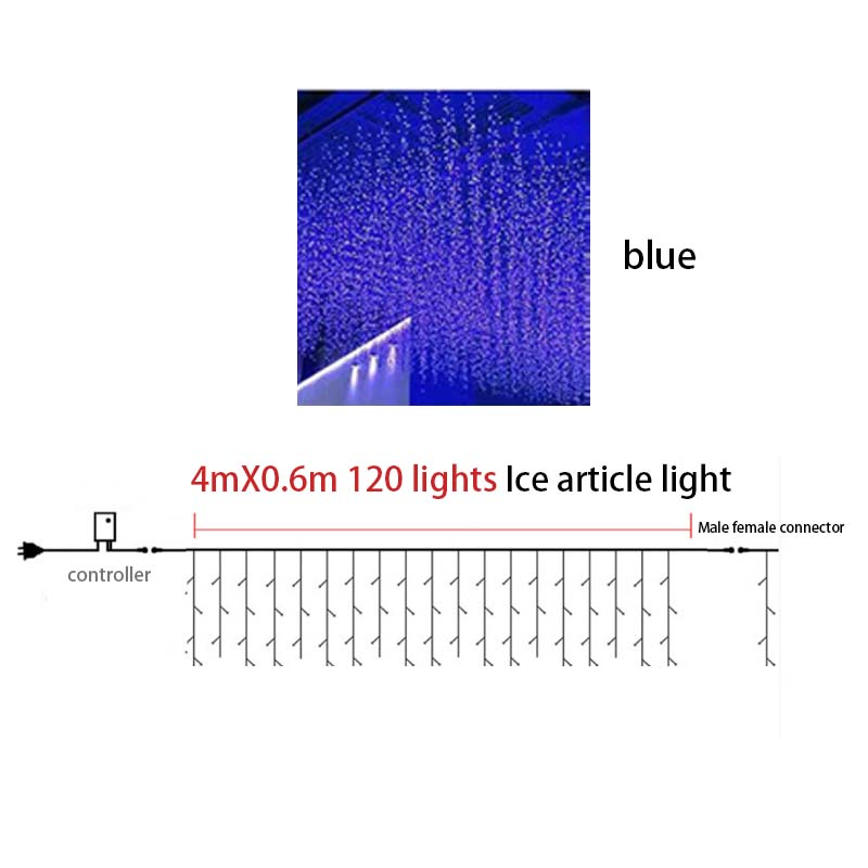 4m Christmas Fairy Lights String Garland Curtain Light Waterproof For Tree Home Garden Wedding Party Outdoor Indoor Decoration