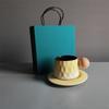 Light Luxury Ceramic Coffee Cup And Saucer Set, Small Fresh Water Cup Design Sense Cup Creative Afternoon Tea Household