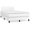 Maison Exclusive - Sommier à lattes de lit avec matelas Blanc 120x200cm Similicuir