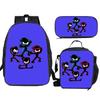 NINJA KIDZ 3-teiliges Set Kinder Schulrucksack mit Umhängetasche Federmäppchen Schultaschen für Jungen Mädchen Bestes Geschenk