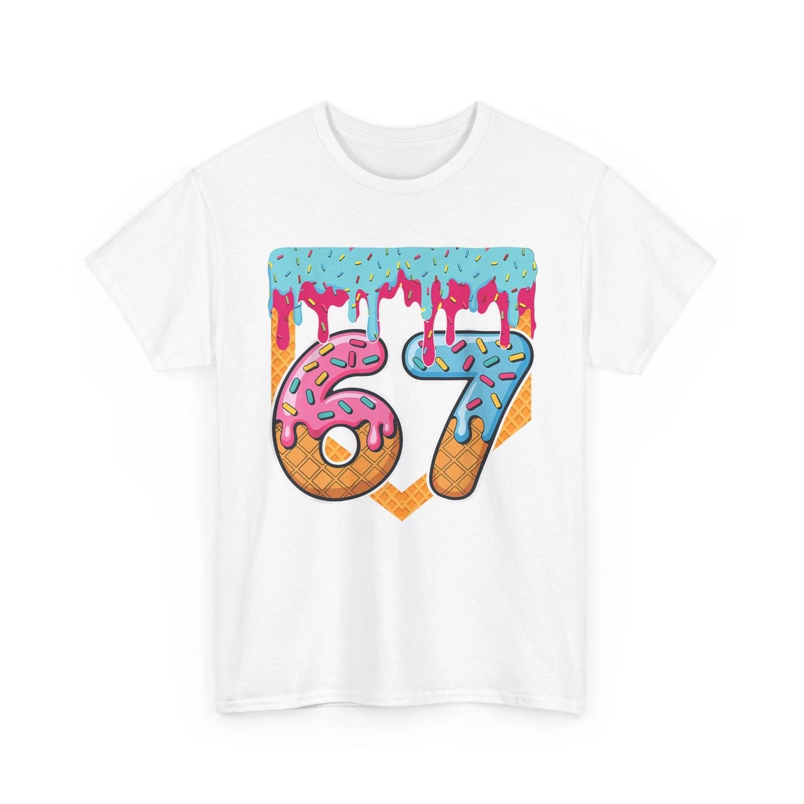 67 Meme Shirt, 67 Ice Cream Drip Meme Six Seven Women Men Funny Shirt S