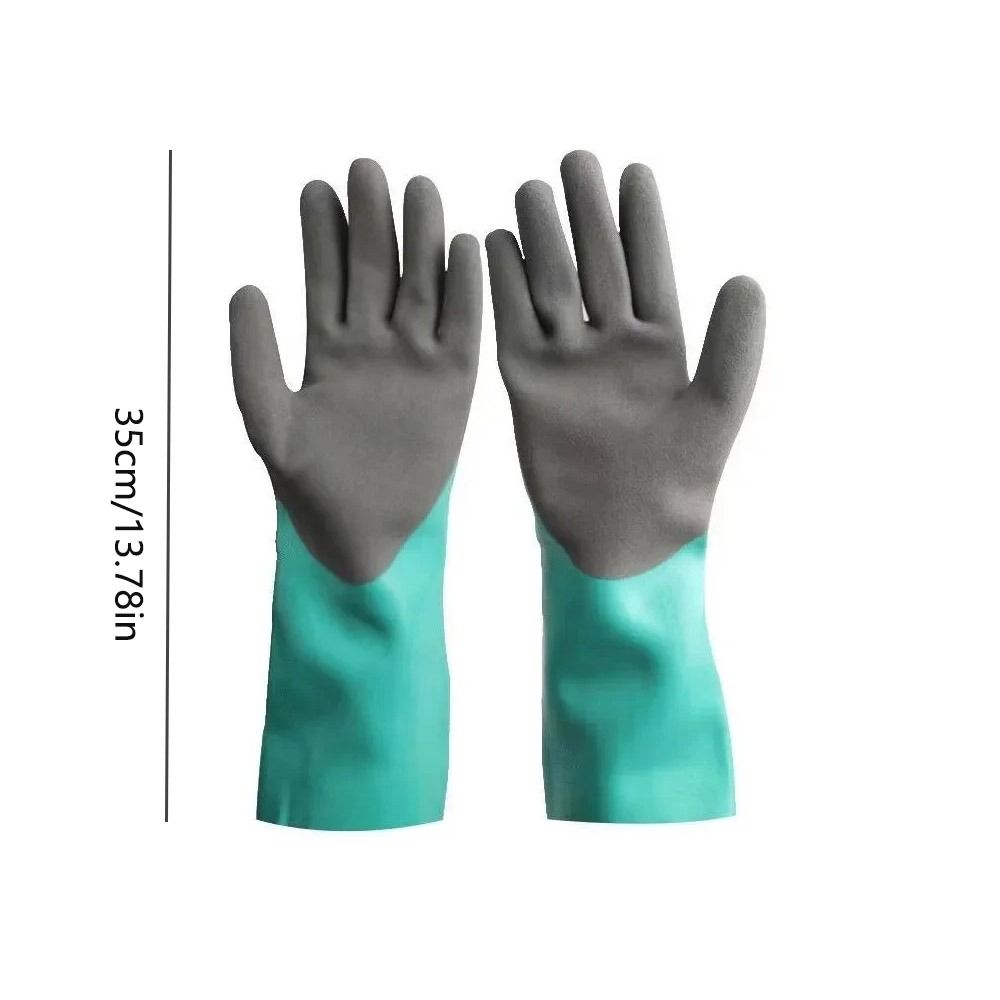 1Pair Labor Protection Rubber Cleaning Gloves Reusable Aquatic Protection  Gloves  Car Repair