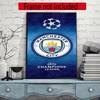 Manchester City 5D Diy Diamond Painting Round Diamond Diy Frameless Holiday Artwork Suitable For Home Office Wall Decoration