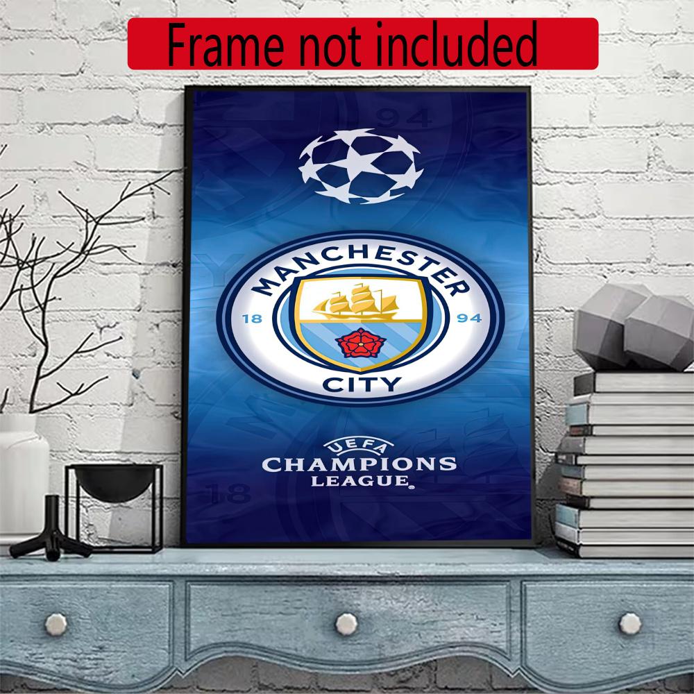 Manchester City 5D Diy Diamond Painting Round Diamond Diy Frameless Holiday Artwork Suitable For Home Office Wall Decoration