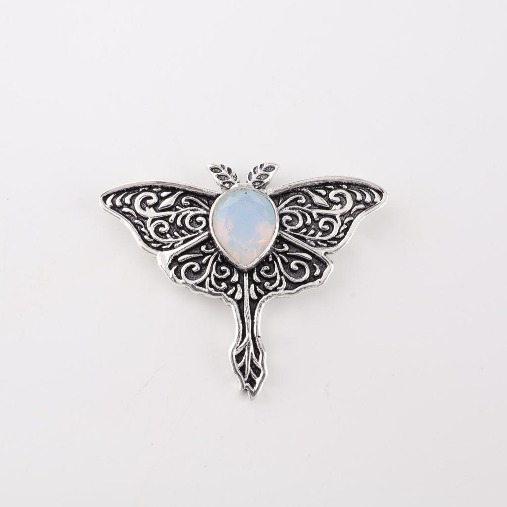 For Women Gift Milky Opal Gemstone 925 Sterling Silver Jewelry Boho Pendant1.2" CP-31-17