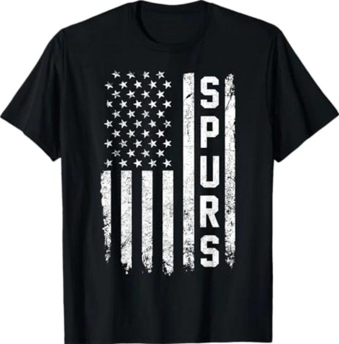 Retro Vintage Spurs Flag Tshirt S