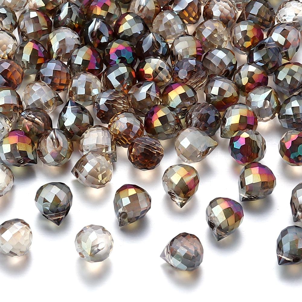 50pcs Strawberry Crystal Beads Colorful Faceted Glass Loose Spacer Beads For Jewelry Making DIY Necklace Bracelets Accessories
