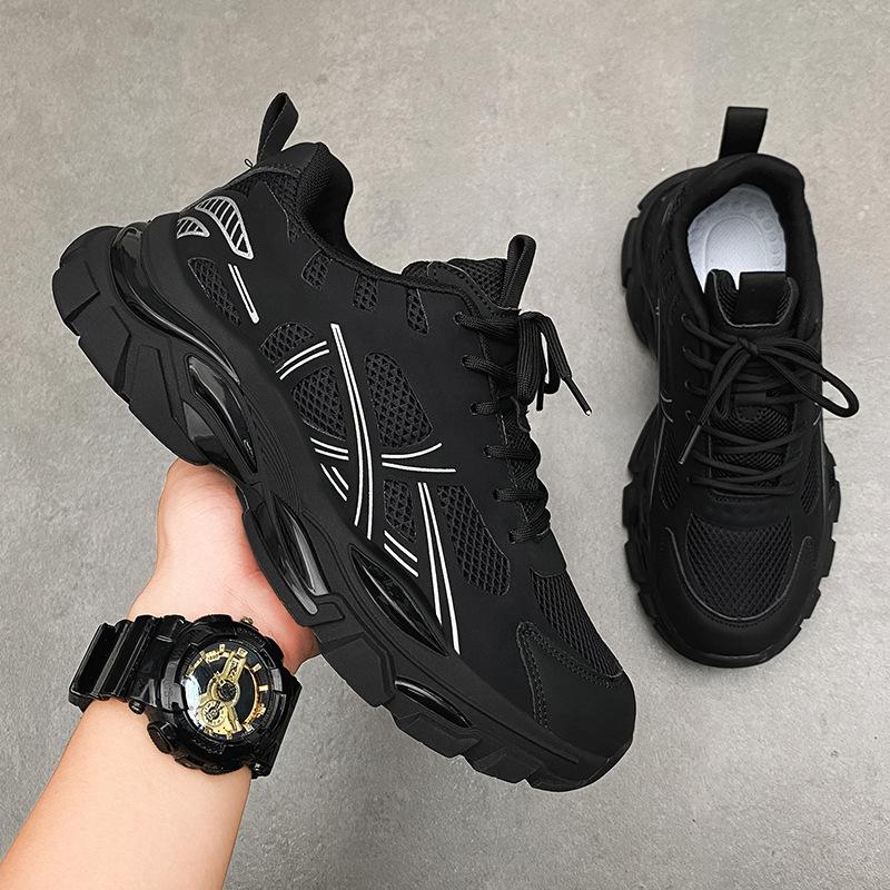 

2025 new trendy brand dad shoes men s ins mesh trend sports and leisure shoes Japanese breathable black personality trend 45
