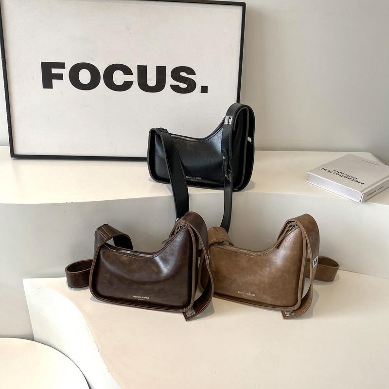 Personalized Retro Bag Women's Winter New Textured Underarm Bag Niche Trendy Versatile Commuter Oblique Shoulder Bag