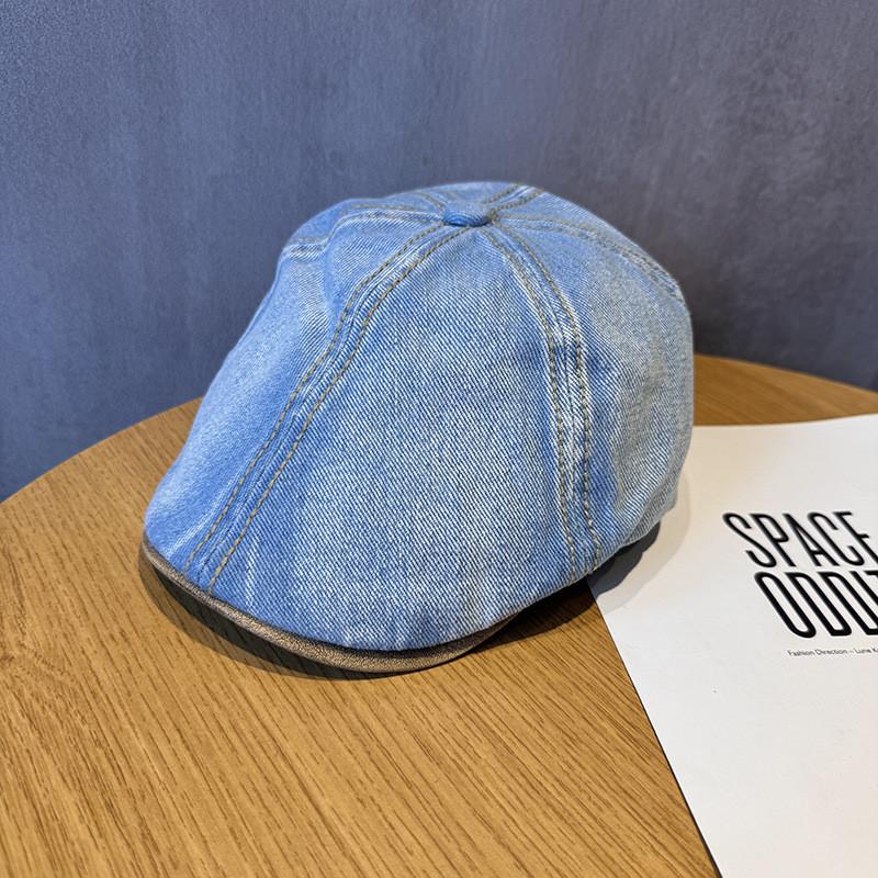 

Classic Cotton Blend Artist Hat With Sunblock And Ventilation For Fashionable Summer Wear Light Blue