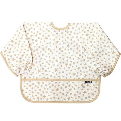 Plié ? Bavoir imperméable à manches longues pour bébé, 62 blanc beige, 1 pièce, 1 pièce