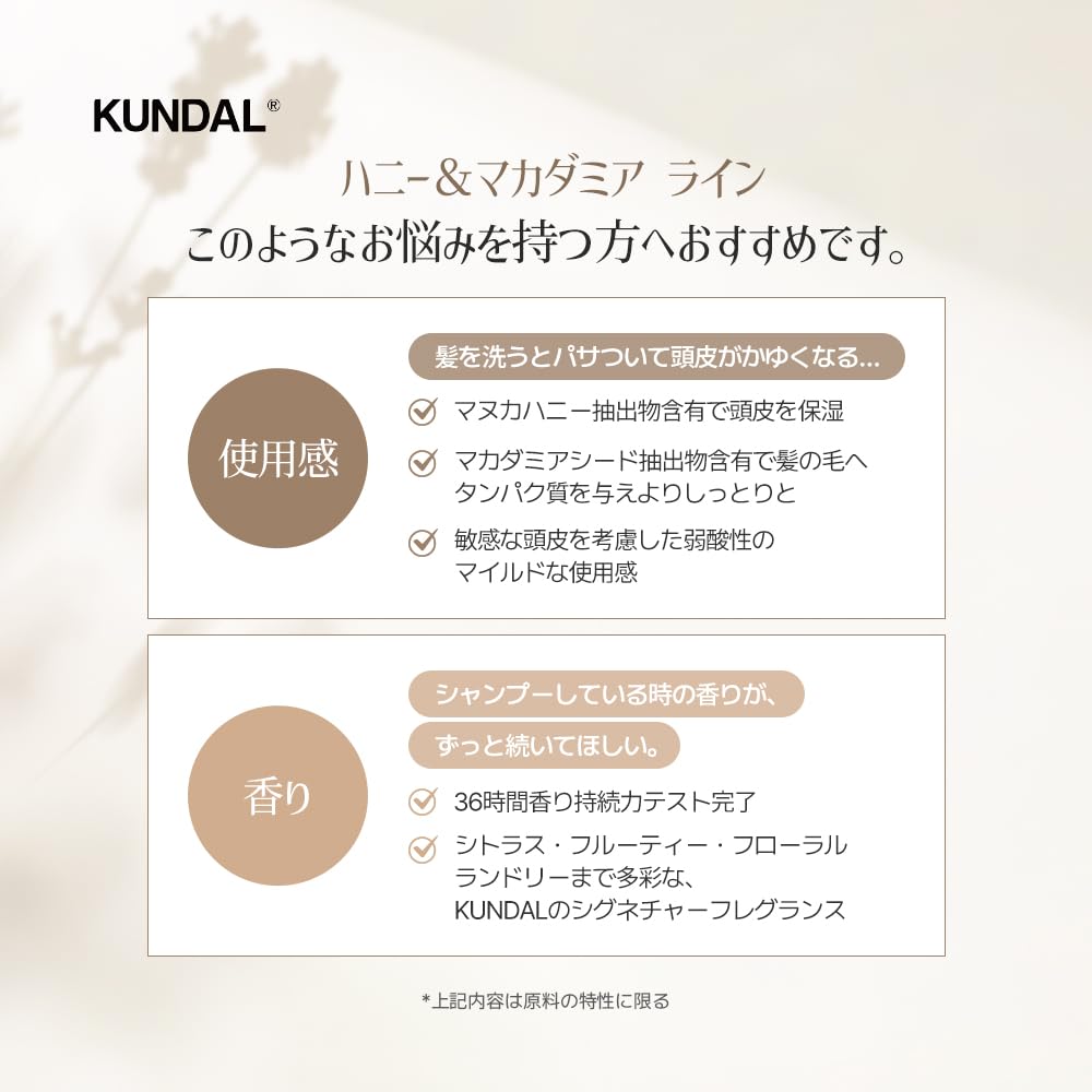 KUNDAL Shampoo und Spülung Set Flaschen Macadamia Säurehaltige Shampoo Spülung (Jeweils 500 ml) #Ylang-Ylang #Honig & #Natur #Mild #Feuchtigkeitsspendend #Parfümiert