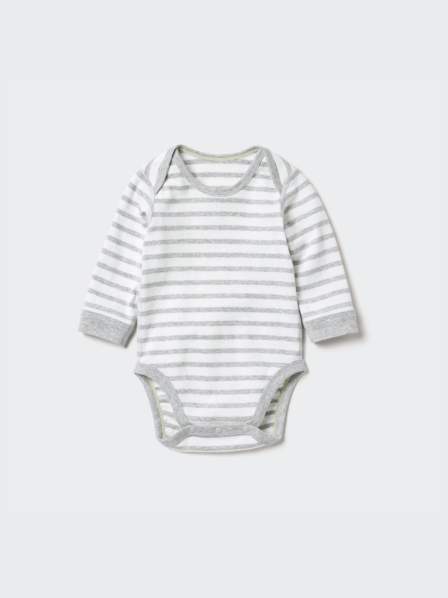 

Uniqlo Япония Боди с каймой и длинным рукавом 03 GRAY/70