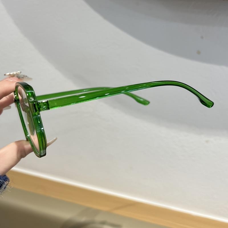 3pcs Retro Jelly Color Square Frame Clear Lens Glasses for Women