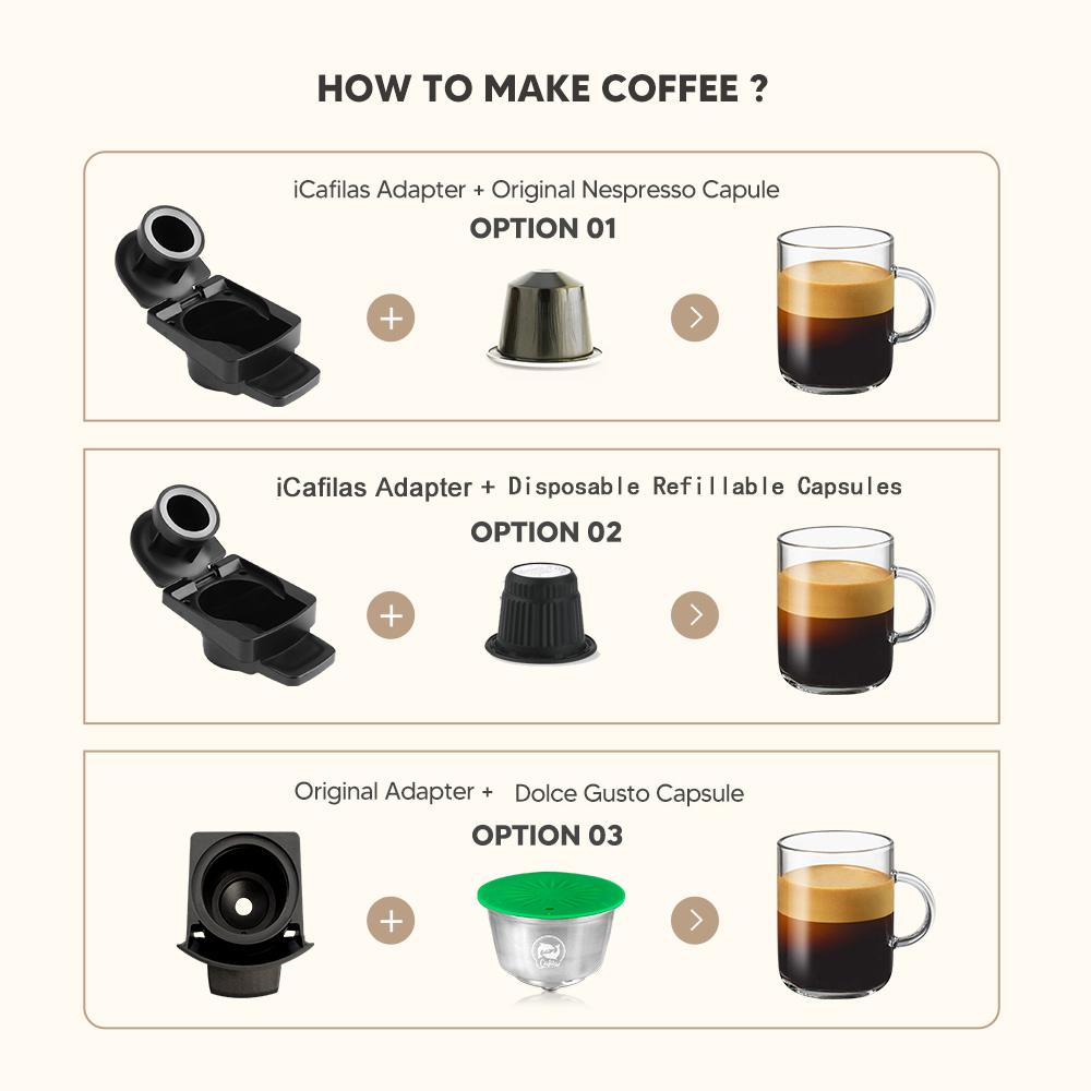 Adapter For Dolce Gusto Coffee Machines Connector With Original Nespresso Coffee Pods Coffee Capsule Holder