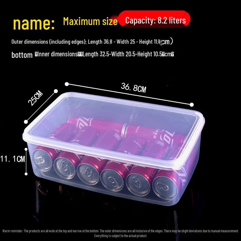 

ZISIZ Transparent Square Food Storage Container