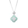 New "Porcelain" Enamel Imitation Ceramic Necklace - Retro Chinese Style Valentine's Day Gift for Women