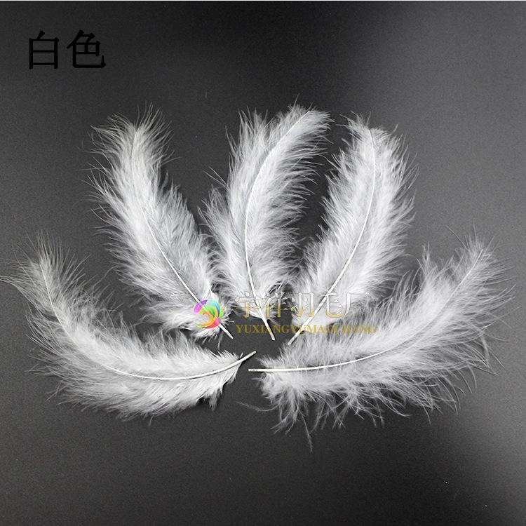 50Pcs Cross-Border Turkey Hairy Tail Plush Feather Colored Feather Dream Catcher Feather Light Bobo Ball Feather