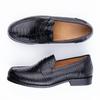 Fashion Snake Printing Leather Men Shoes Loafers Design Slip on Daily Casual Shoe Genuine Cowhide Handmade Sewing Comfortable Dress Shoe