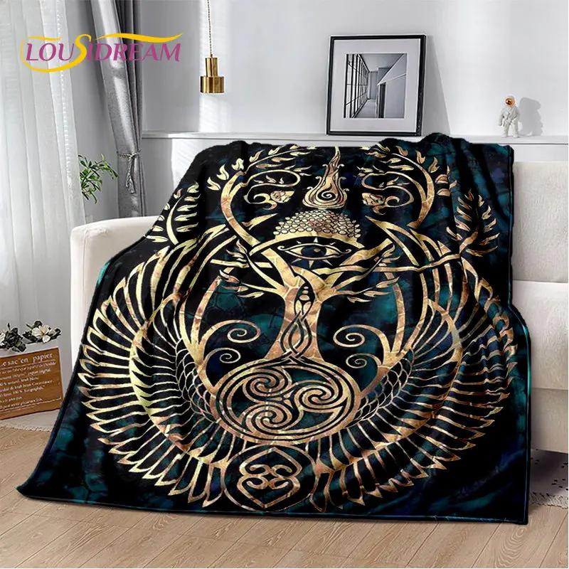 Viking Norse Mythology God Loki Soft Plush Blanket,Flannel Blanket Throw Blanket for Living Room Bedroom Bed Sofa Office Cover