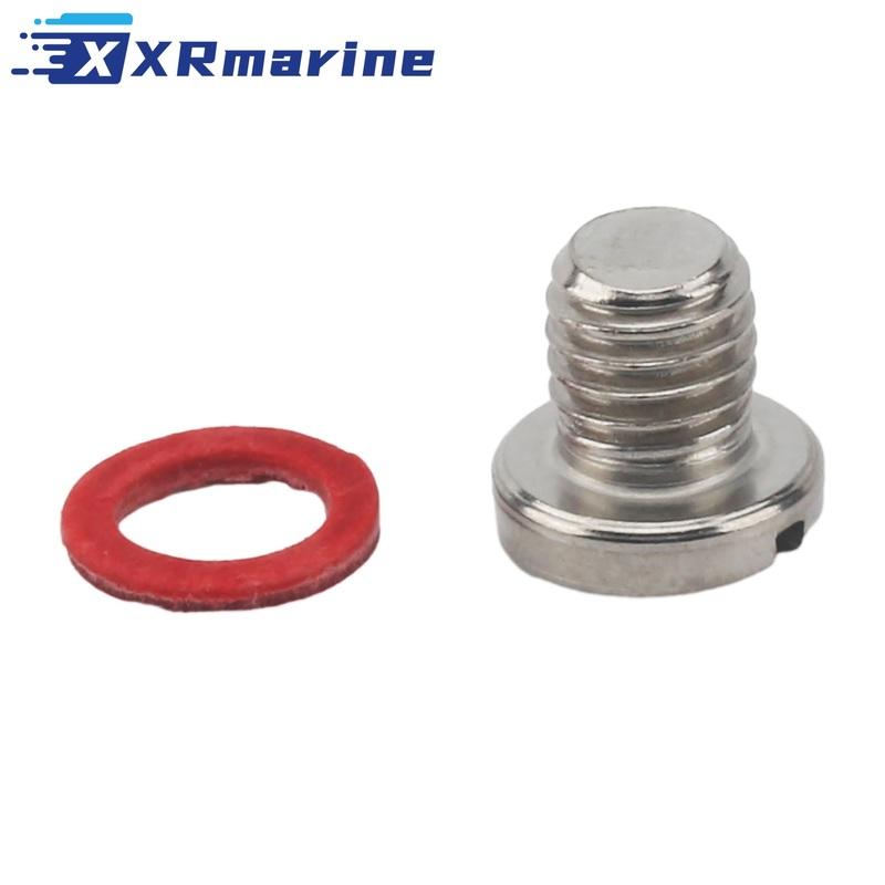 Slot Head Drain Fill Plug Screw & Gasket Kit for Yamaha Outboards Lower Unit 90340-08125-00 90340-08M04-00 Sierra 18-2371 серебряный
