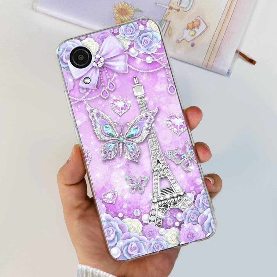 For Cover Samsung Galaxy A03 Core Phone Case Stylish Flower Butterfly Soft Silicone Clear Cover For Samsung A03 Core A032F Coque