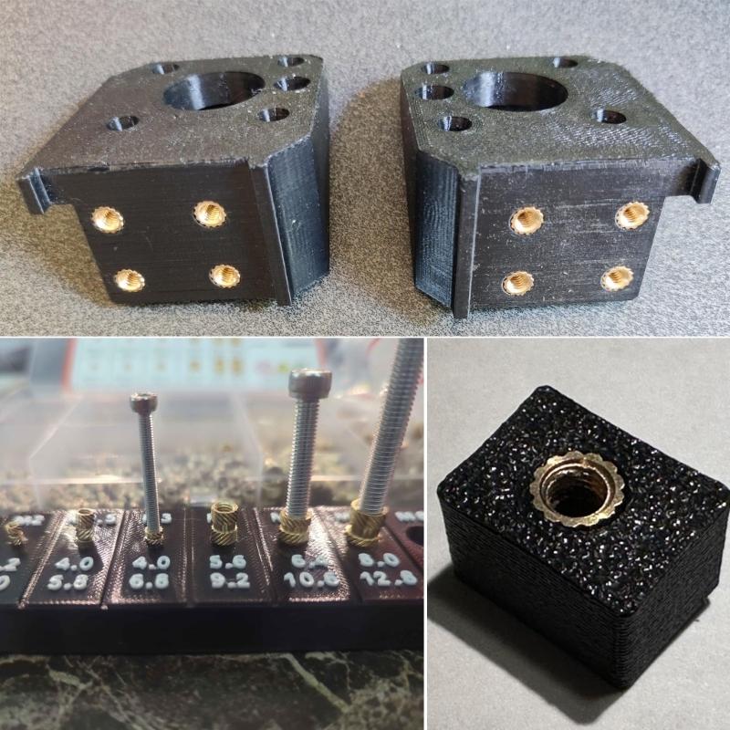 380Pcs Threaded Inserts 2/2.5/3/4/5/6mm Metric Knurled Nut Brass Embedding Nut for Printing 3D Printer Parts