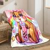 Cute Hamster with Bubble Tea print blanket soft and cozy perfect for the living room bed sofa or a nap,gift