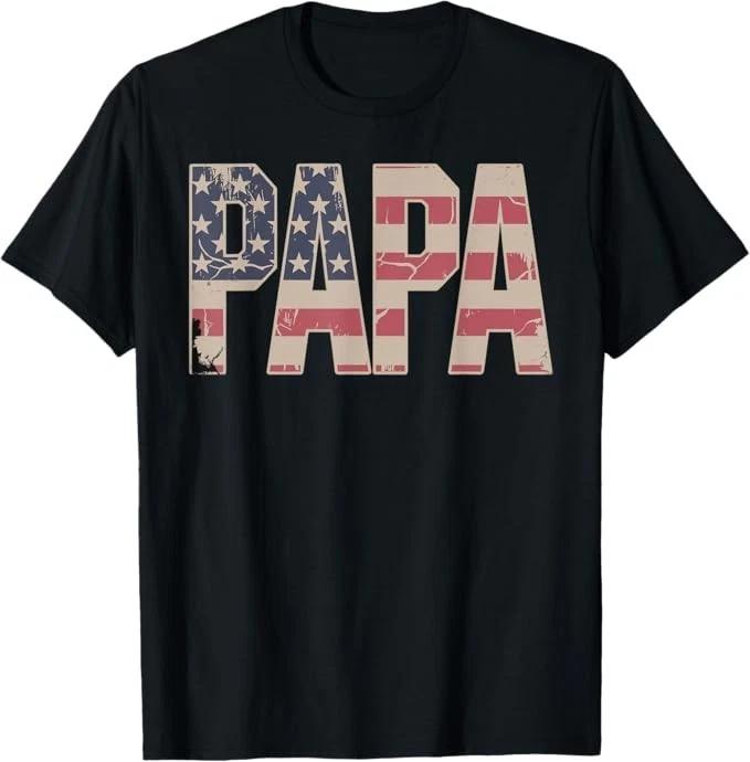 Funny Papa Art for Grandpa from Grandkids Father s Day Papa T-Shirt 3XL