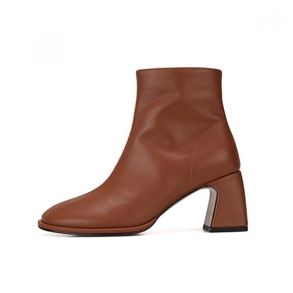 BARBARA Botas de Couro para o Dia a Dia de Tornozelo 7cm Bbe833br