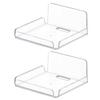 2pcs Adhesive Acrylic Shelf Wall Mount Shelves Floating Storage Rack No Drill Display Stand Bathroom Kitchen Organizers